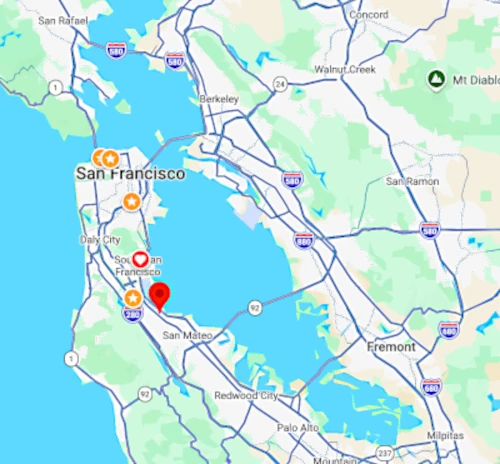 our service area for car collision repairs 